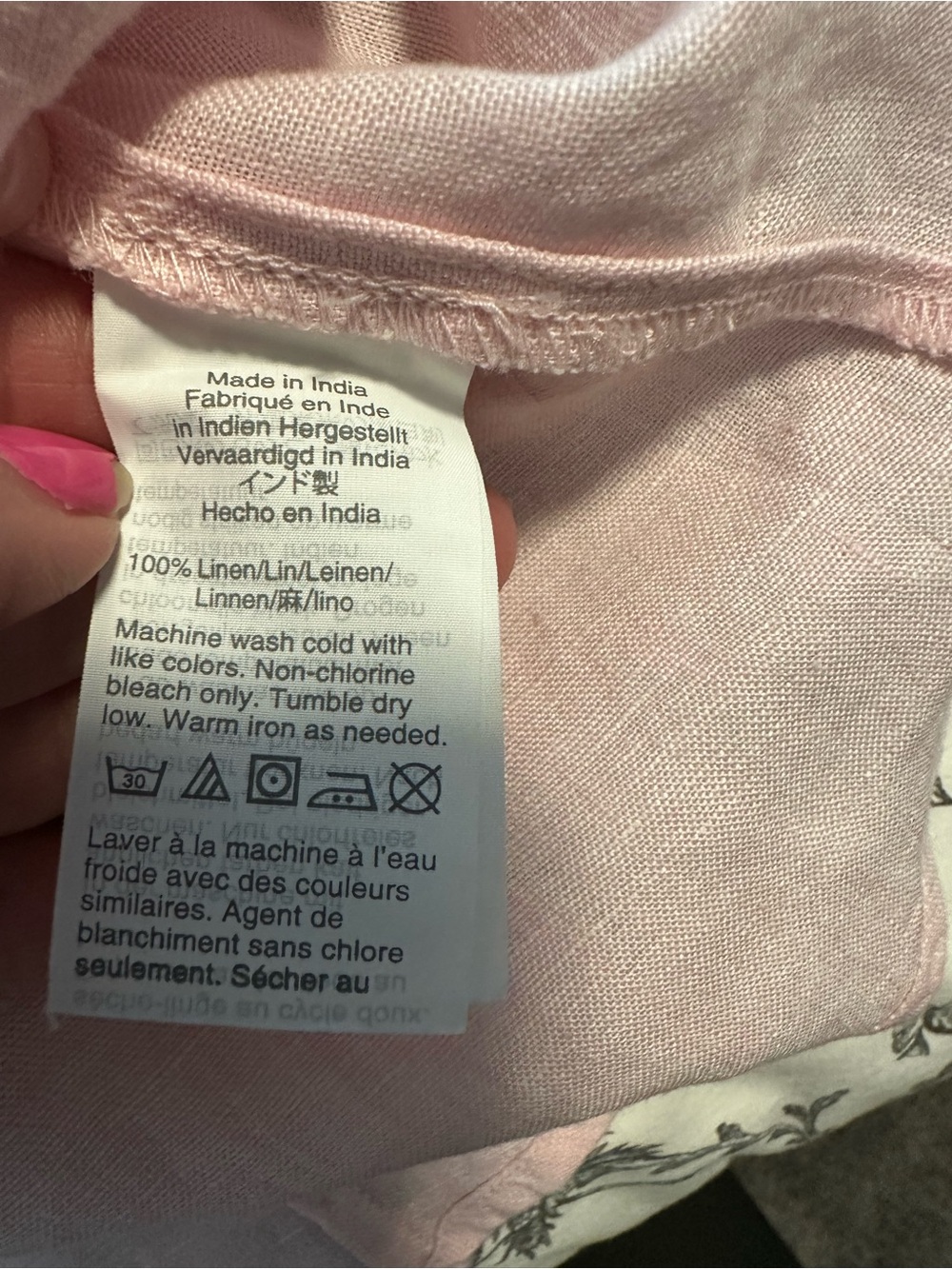 J.Crew Baird McNutt Irish Linen Pink Button Front Shirt Slim Women’s Size 6 - Picture 5 of 6